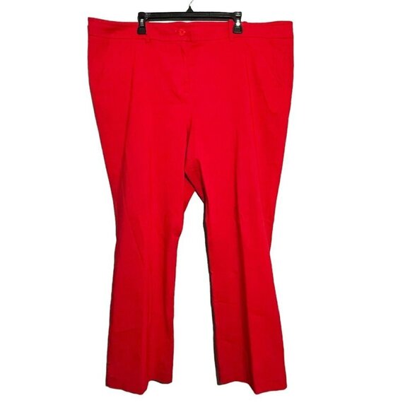 Lane Bryant Skinny Pants Dress Chino Women Plus Size 26 Red Workwear Stretch - Picture 1 of 8